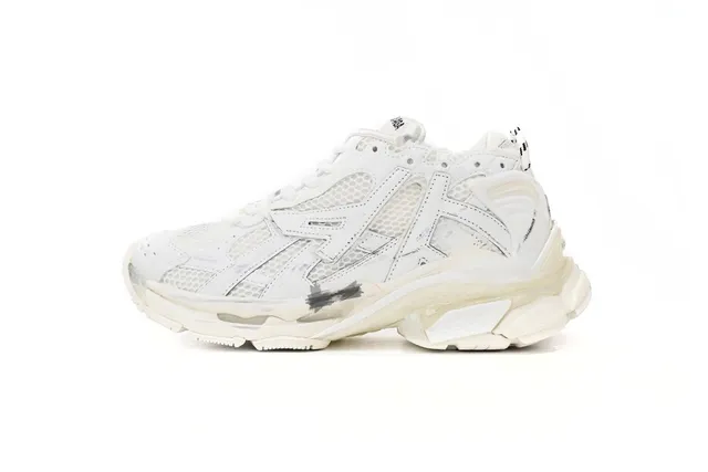 Balenciaga Triple S Distressed White
