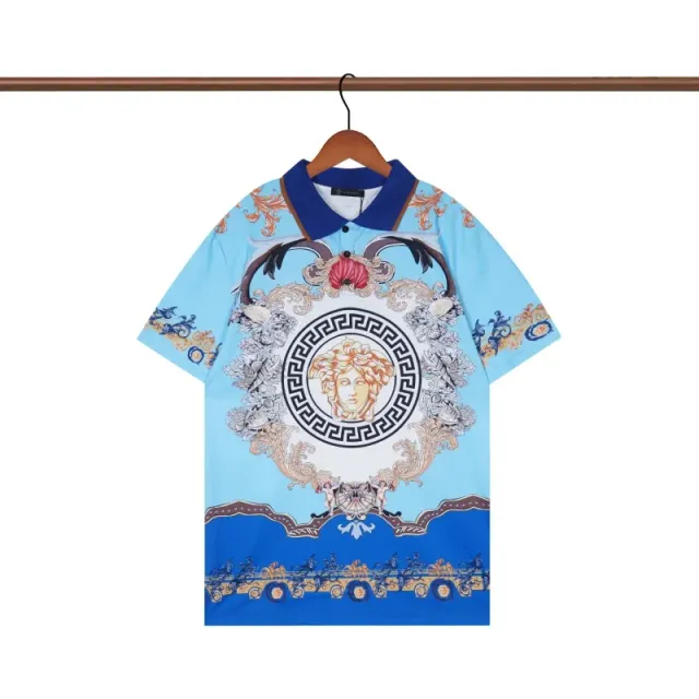 Versace Polo Shirt Medusa Baroque Print