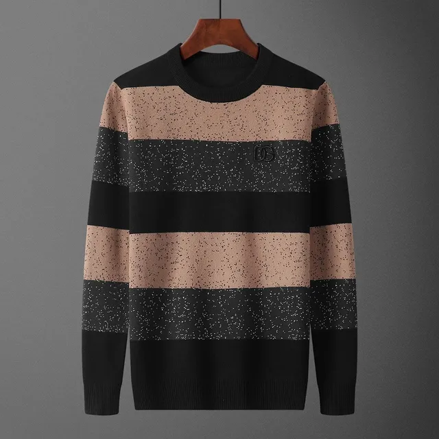 Dolce & Gabbana Striped Knit Sweater Speckled Block Stripe