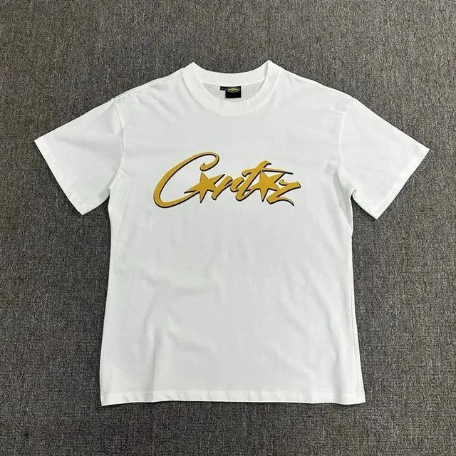 Corteiz Graphic Tee Gold Script Logo