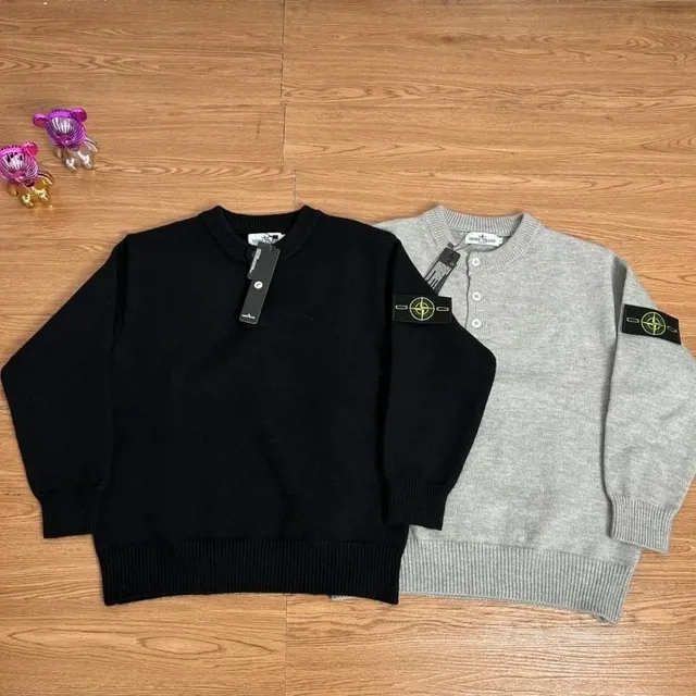 Stone Island Cotton Knit Sweater Classic Logo Patch