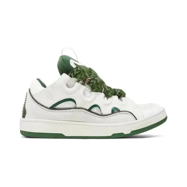 Acne Studios Tennis White Green Knit Laces