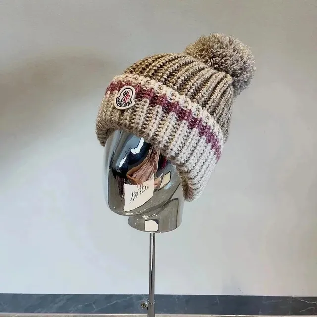 Moncler Knit Beanie Multi-Color Cable Knit