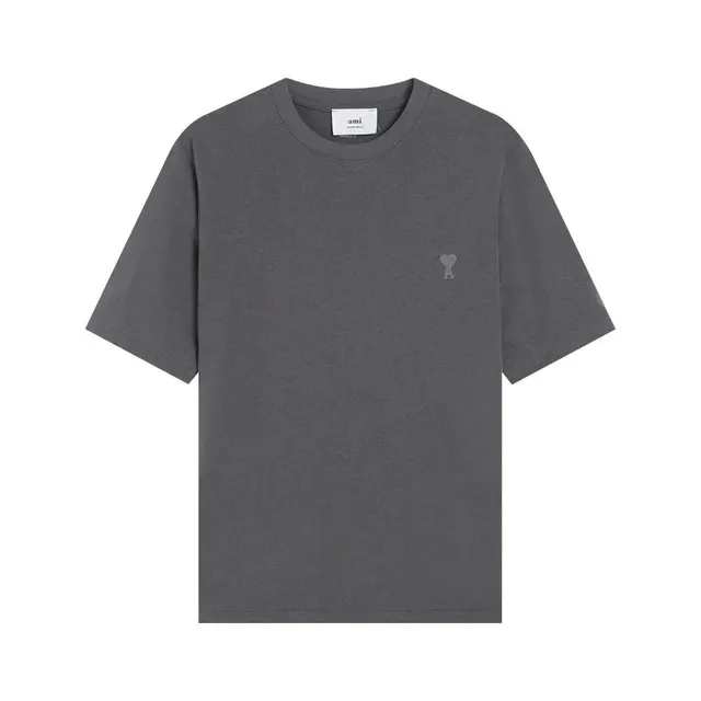 AMI Paris Logo Tee Embroidered Heart