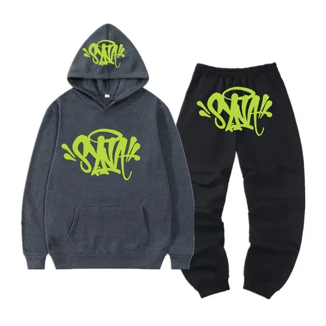 Hoodie and Joggers Set Graffiti Logo