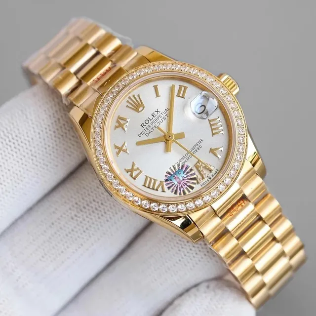Rolex Datejust Diamond Bezel Roman Dial