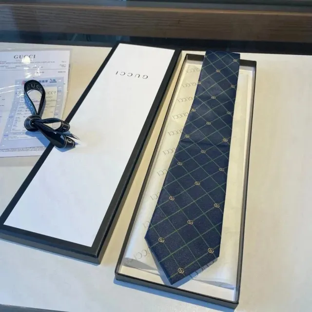 Gucci Neck Tie GG Grid Print