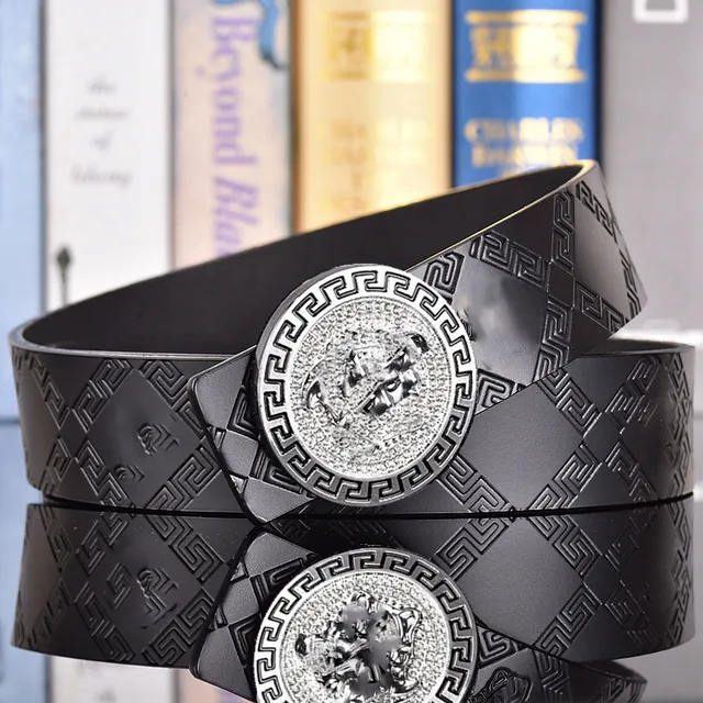 20 # Silver Buckle+Antique Medusa Black