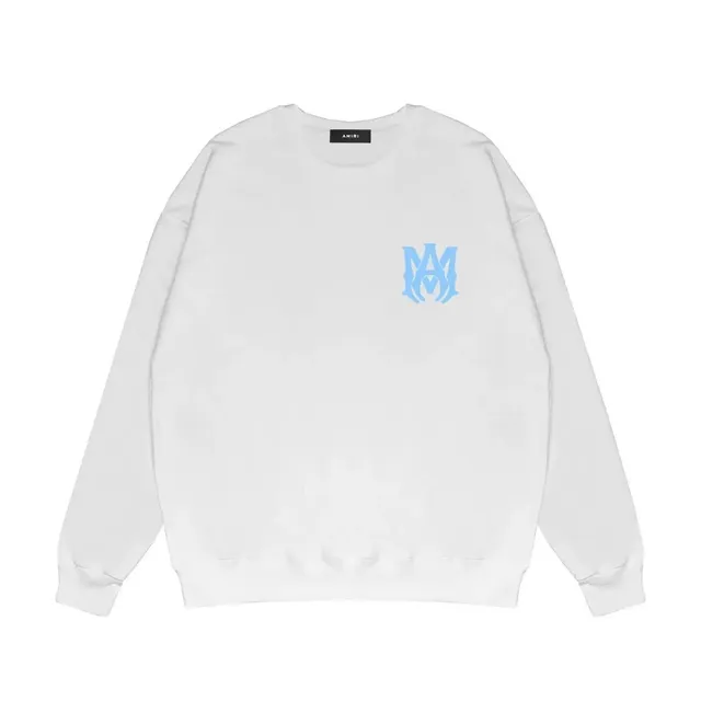 Amiri Crewneck Sweatshirt Light Blue Logo