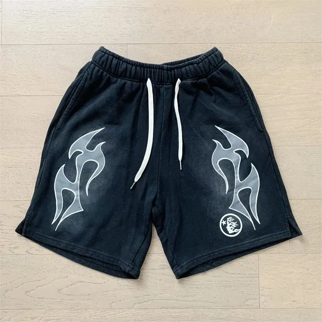 Hellstar Flame Shorts Flame Print