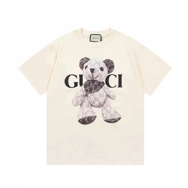 Gucci Teddy Bear Graphic Tee GG Monogram Print