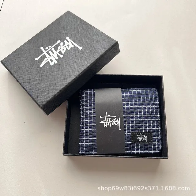 Stüssy Checkered Wallet Grid Pattern