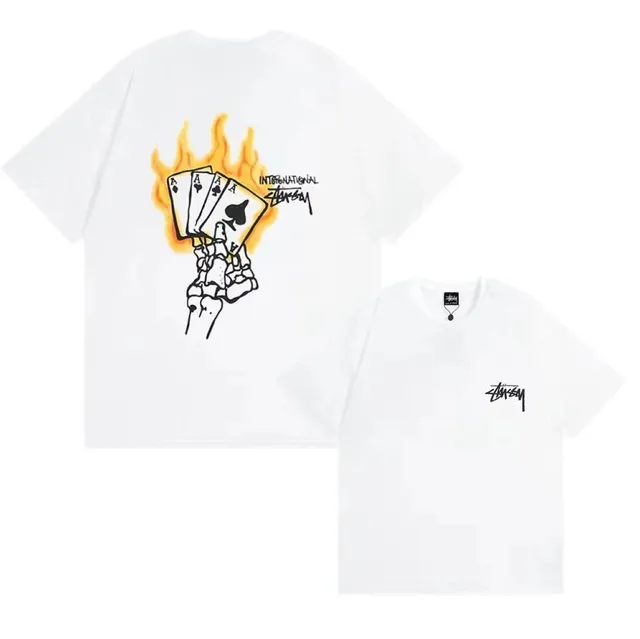 Stüssy Graphic T-Shirt Flaming Aces