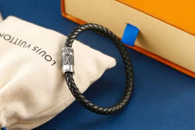Louis Vuitton Braided Leather Bracelet