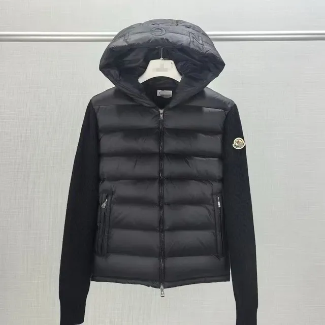 Moncler Hybrid Puffer Jacket Ribbed Sleeve