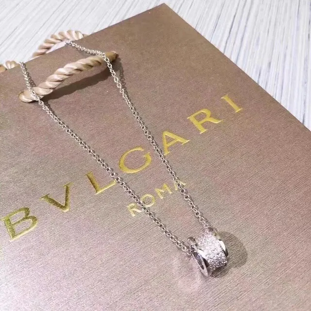 Bulgari Serpenti Tubogas Necklace Pavé Diamond