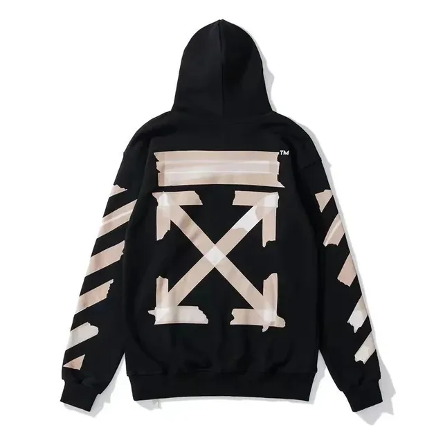 Off-White Zip-Up Hoodie Industrial Tape