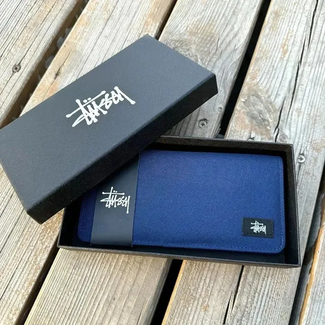Stüssy Canvas Wallet Navy