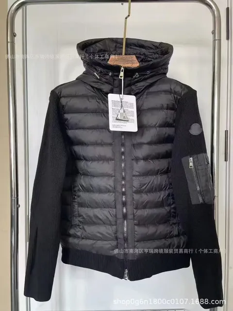 Moncler Hybrid Knit Puffer Jacket Black