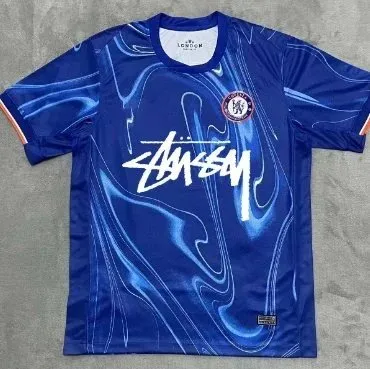 Stüssy × Chelsea Football Jersey Marbled Print