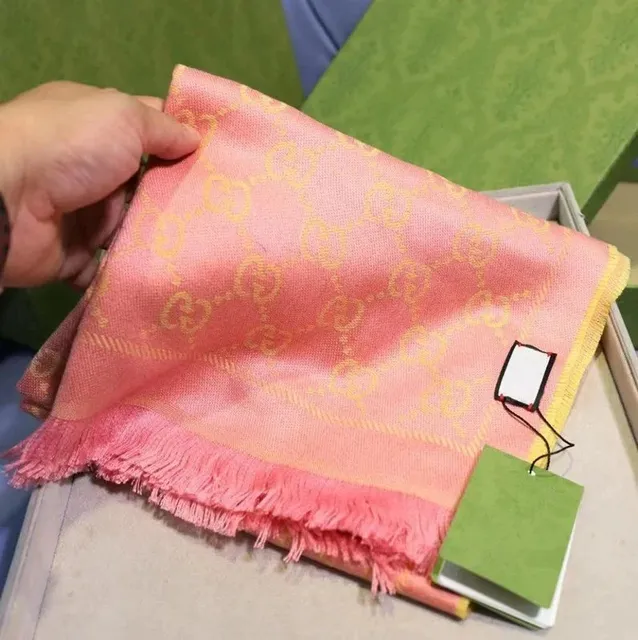 Gucci GG Marmont Scarf Pink and Yellow GG Pattern