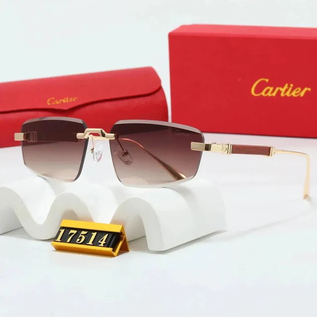 Cartier Sunglasses Rimless with Wood Temples