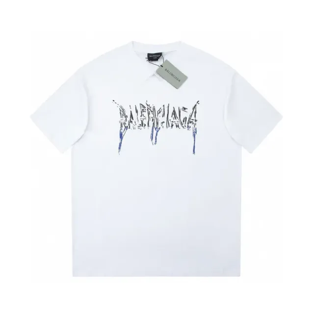 Balenciaga Graphic T-Shirt Distressed Logo