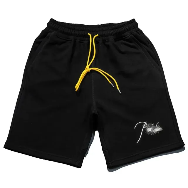 Palace Track Shorts Black with Yellow Drawstring