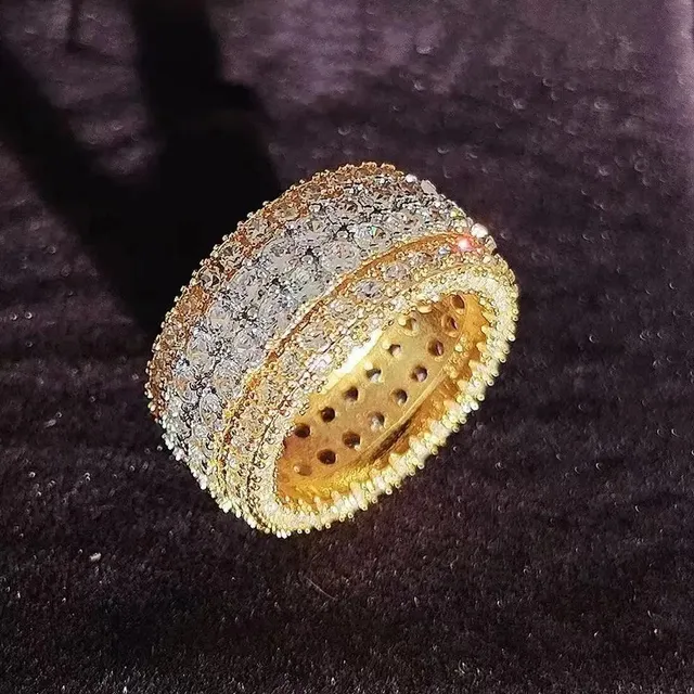 Chrome Hearts Wide Band Ring Pave Crystal