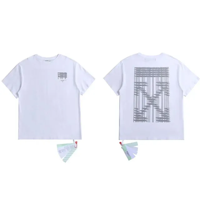 Off-White Graphic T-Shirt Industrial Grid Print