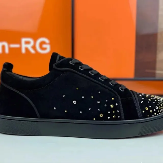 Christian Louboutin Louis Junior Crystal-Embellished Black