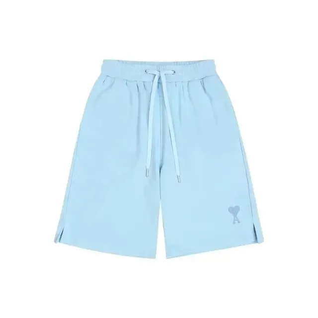 Amiri Logo Shorts Light Blue