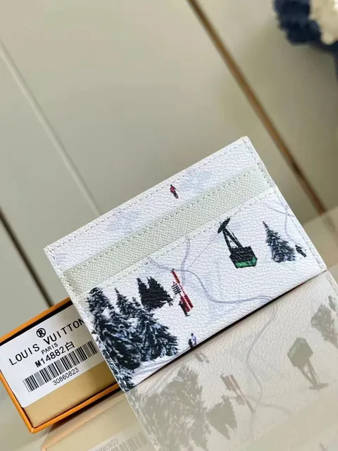 Louis Vuitton Card Holder Ski Print