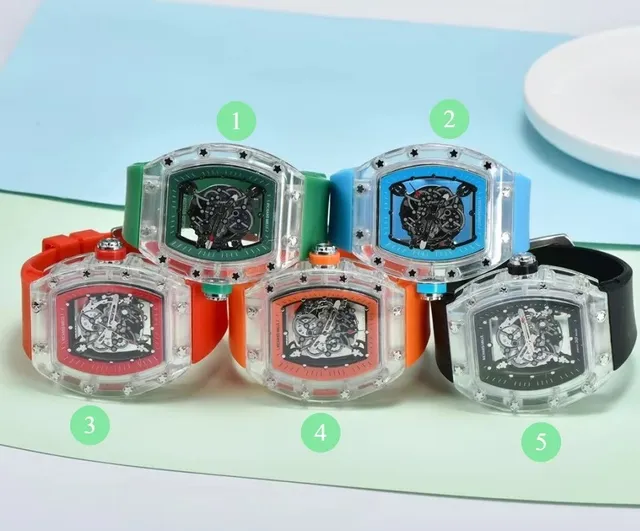 Richard Mille RM 011 Sapphire Case with Colored Rubber Strap