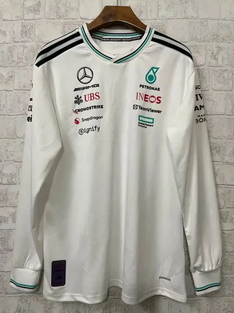长袖2025F1梅赛德斯白色