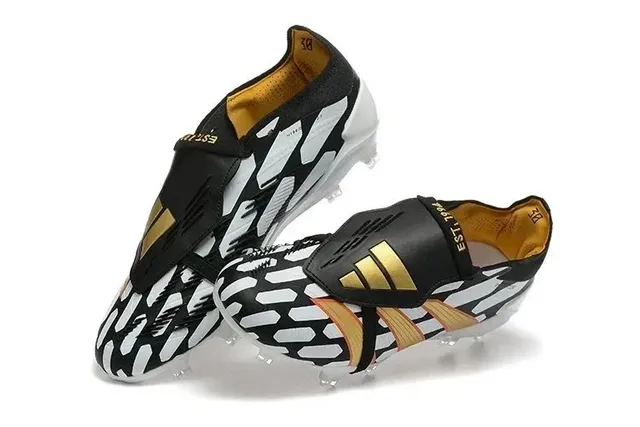 Adidas Football Cleat Black White Gold