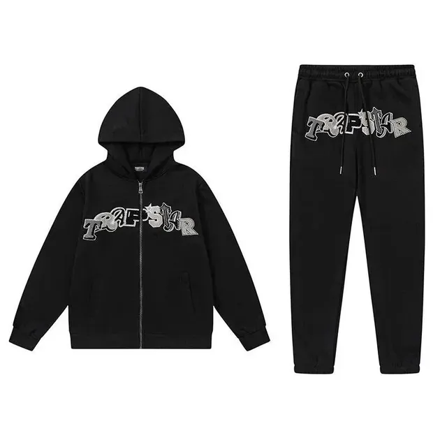 Corteiz Hoodie and Joggers Set TRAPSTAR Logo