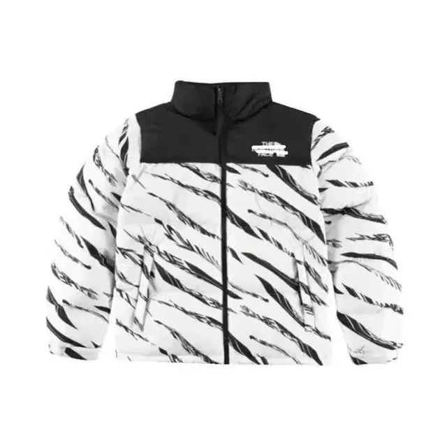 The North Face Puffer Jacket Tiger Stripe Print
