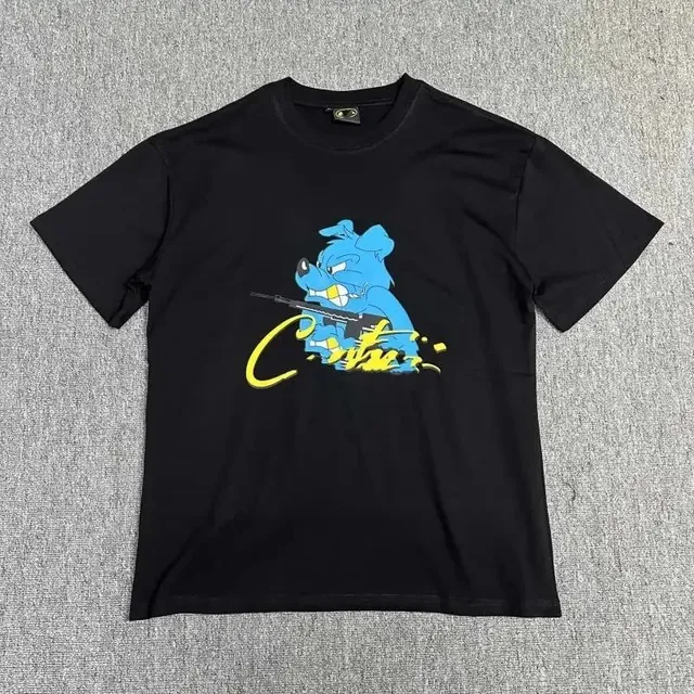 Corteiz Graphic T-Shirt Blue Dog Print