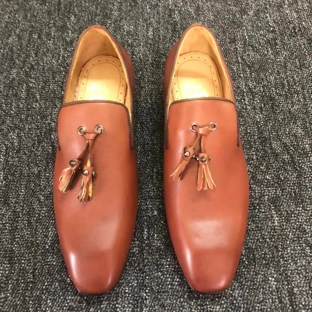 Christian Louboutin Tassel Loafer Cognac Leather
