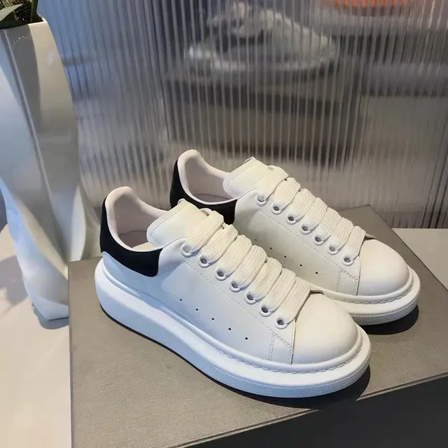Alexander McQueen Oversized Sneaker White with Black Heel Tab