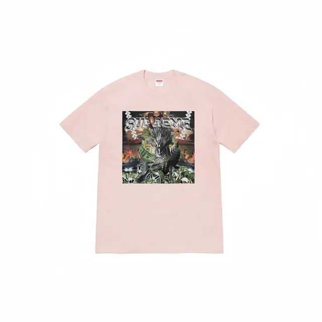 Supreme Box Logo Tee Money Dragon Print