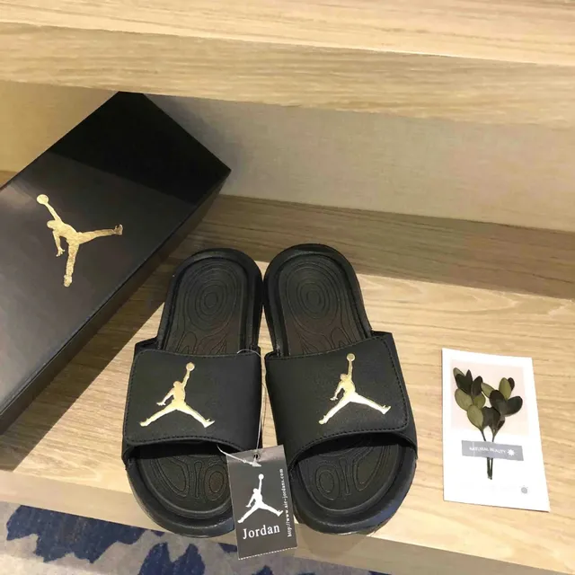Jordan Slide Sandals Gold Jumpman