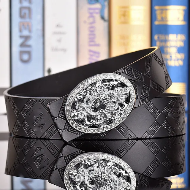 12 # Silver Buckle+Antique Medusa Black
