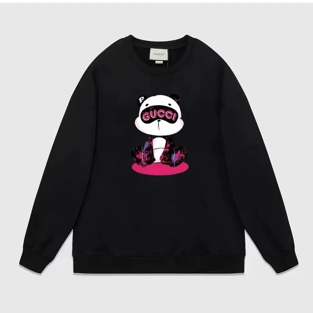 Gucci Panda Graphic Sweatshirt Black with Pink Panda Print