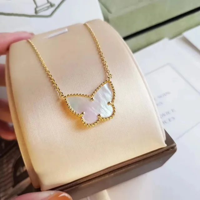 Van Cleef & Arpels Alhambra Butterfly Necklace Mother-of-Pearl
