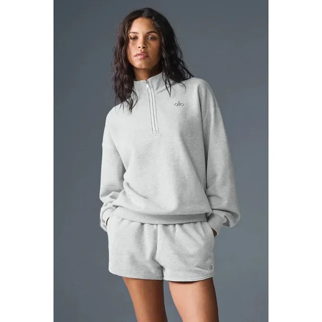 Aimé Leon Dore Quarter-Zip Sweatshirt Heather Grey