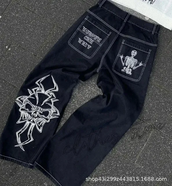 Cargo Trousers Heaven Can Wait Skeleton Print