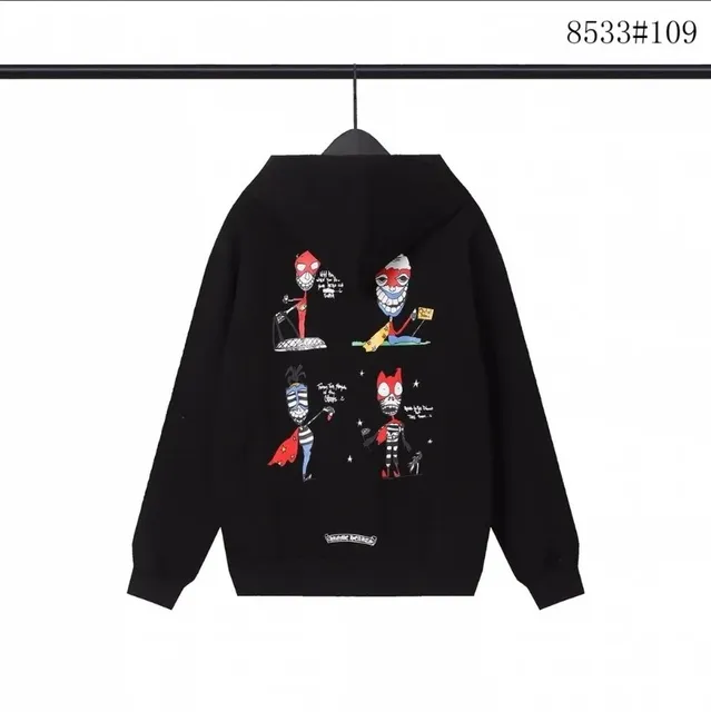 Chrome Hearts Hooded Sweatshirt Cartoon Graphic Print