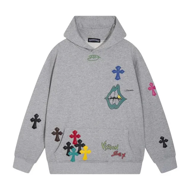 Chrome Hearts Hoodie Multi-Embroidered Crosses